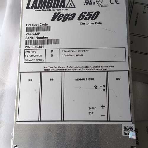 议价TDK-Lambda Vega650 V6G032P电源可维修