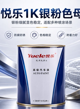 汽车油漆1K金属漆银粉漆细银中银特粗银闪银白银轮毂漆钻石银色漆