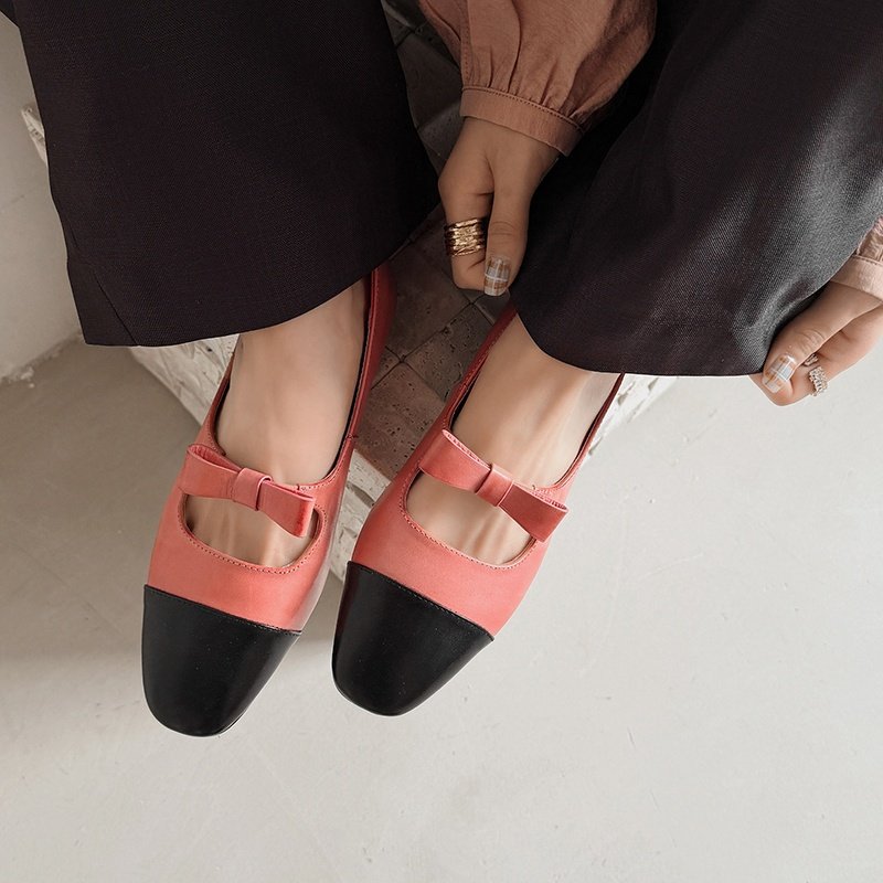 1cm法式蝴蝶结玛丽珍鞋26新款圆头芭蕾鞋平底单鞋绝美真皮单鞋女,女鞋,深口单鞋,淘宝优惠券,粉丝福利购,淘宝优惠卷