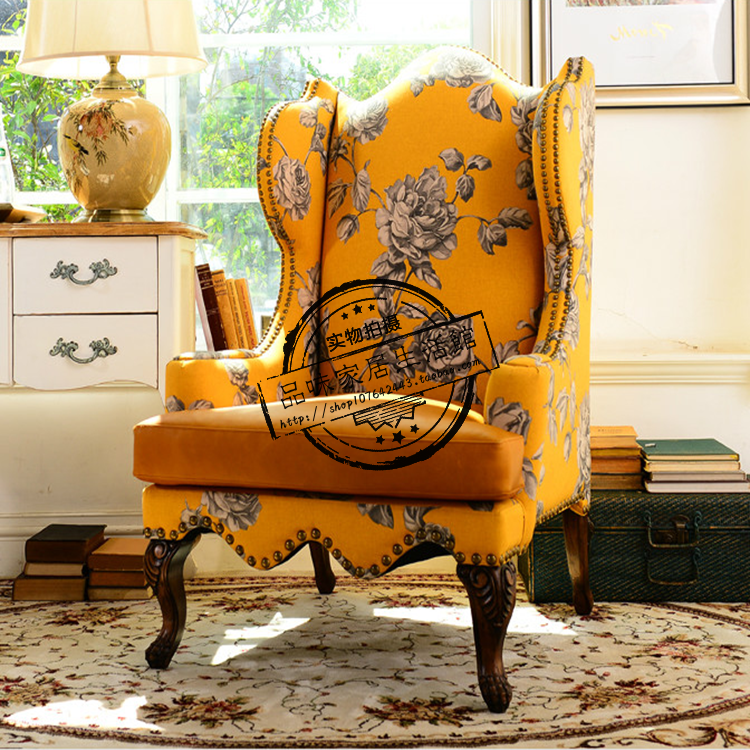 Special Offer American country French Retro European style Countryside Fabric art Single person sofa a living room Tiger chair Sales offices hotelin the Residential furniture , Sofa , Sofa  category - from Buy2taobao.com to provide professional Taobao agent buy service