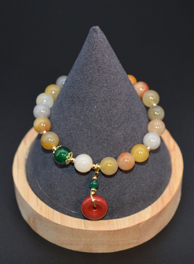 金丝玉葫芦花生朱砂手链手串