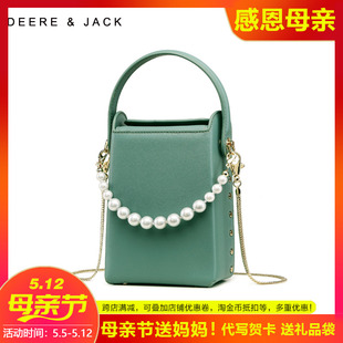 时尚 Deere 新品 港风女包竖款 Jack夏季 手机包牛皮小包链条包斜挎包