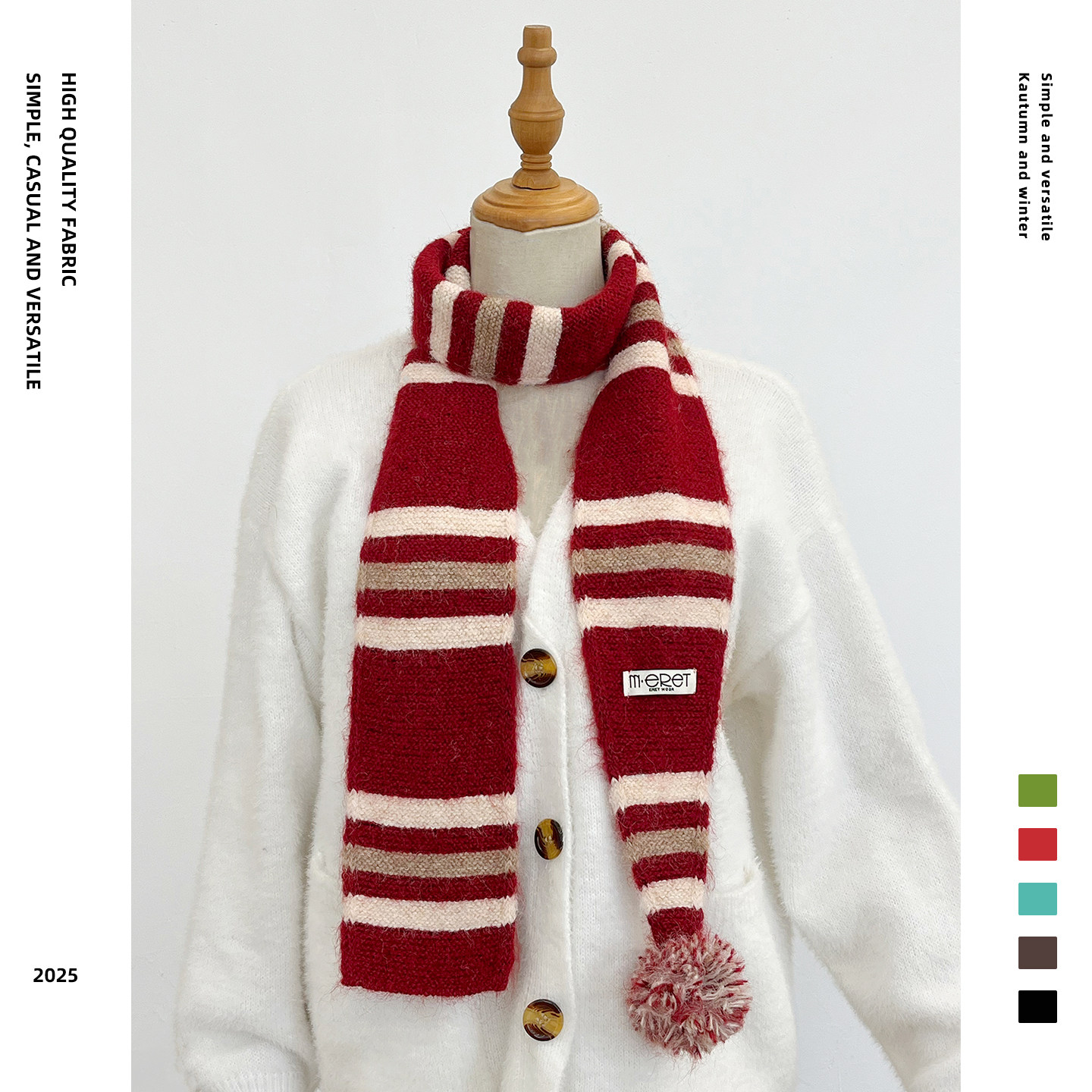 韩系拼色毛球条纹短款围巾女2025新款秋冬季保暖情侣百搭针织围脖,服饰配件/皮带/帽子/围巾,围巾/丝巾/披肩,淘宝优惠券,粉丝福利购,淘宝优惠卷