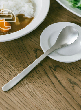 日本制原装进口柳宗理不锈钢18-8咖喱勺饭勺家用餐勺调羹吃饭餐具