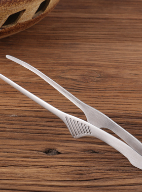 日本原装进口株式会社吉川不锈钢长烧烤夹子食品夹烤肉夹牛排夹