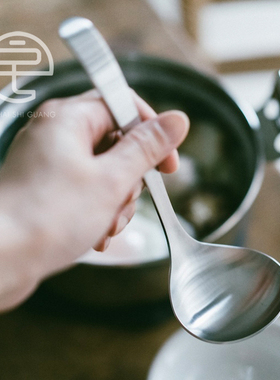 日本进口柳宗理18-8不锈钢酱汁勺汤勺酱汤勺砂锅汤喝汤勺家用餐具