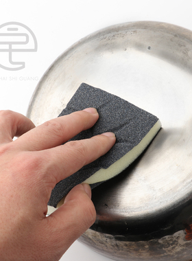 轻松打理。日本制进口不锈钢锅具清洁擦海绵擦白洁布抛光除锈去污