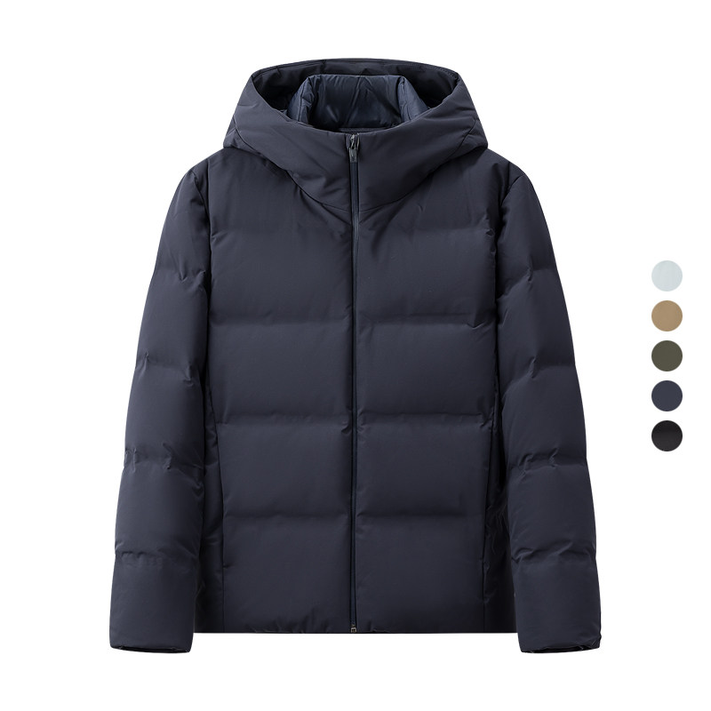 男装 2024冬季新款 无缝连帽保暖休闲夹克加厚羽绒服外套 470077