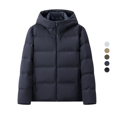 男装 2024冬季新款 无缝连帽保暖休闲夹克加厚羽绒服外套 470077