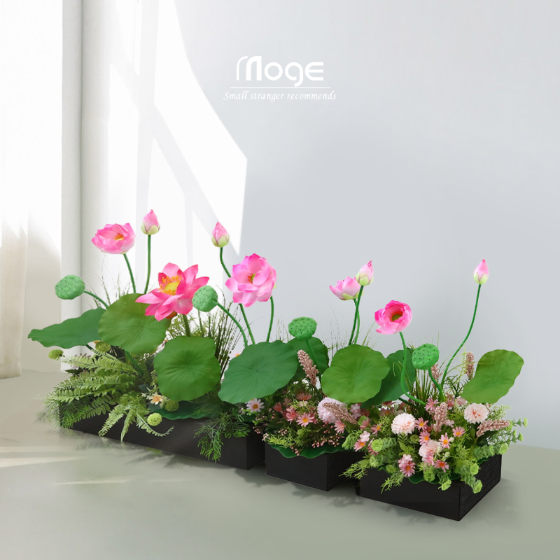 仿真荷花造景摆设高级感逼真