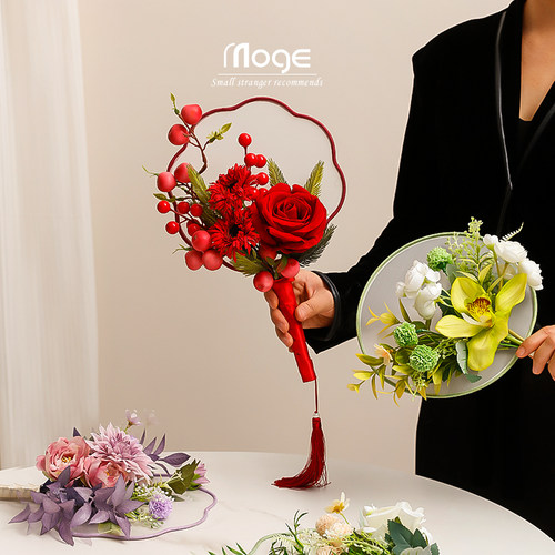 陌歌手捧花新中式新娘拍照道具