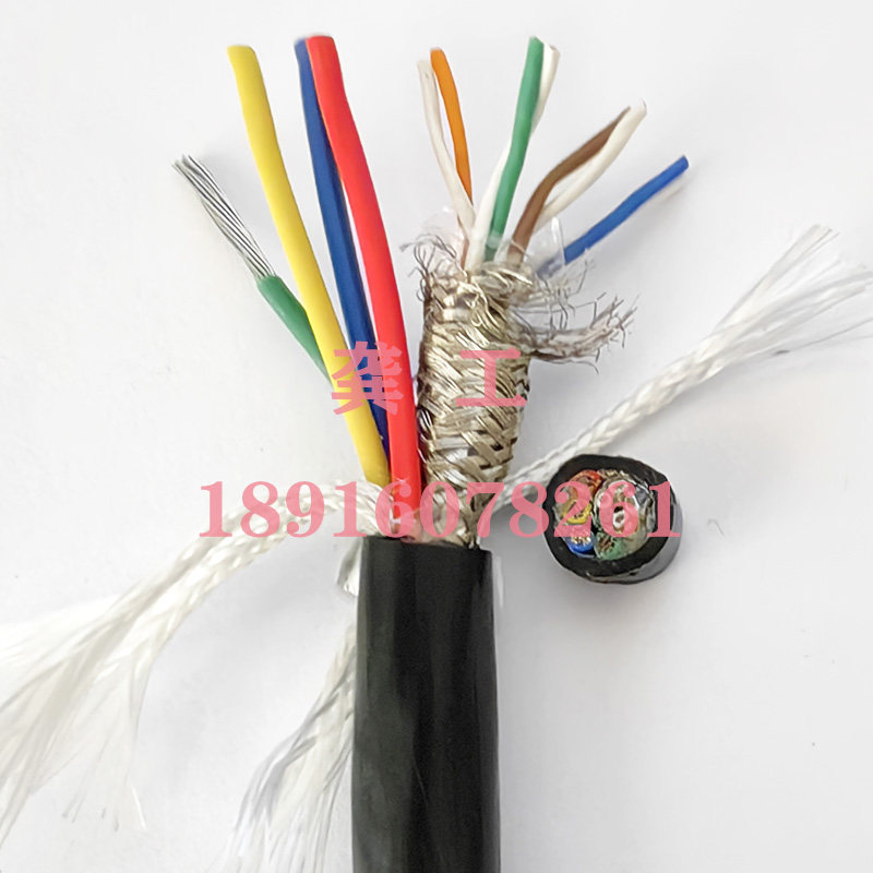 硅橡胶/铁氟龙耐高温180/200度屏蔽网线加电源二合一监控一体线