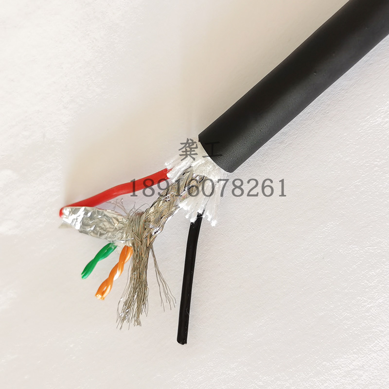 STP-CAT5E+电源户外移动耐磨抗拉监控一体线 2/3/5芯1.0加0.5网线