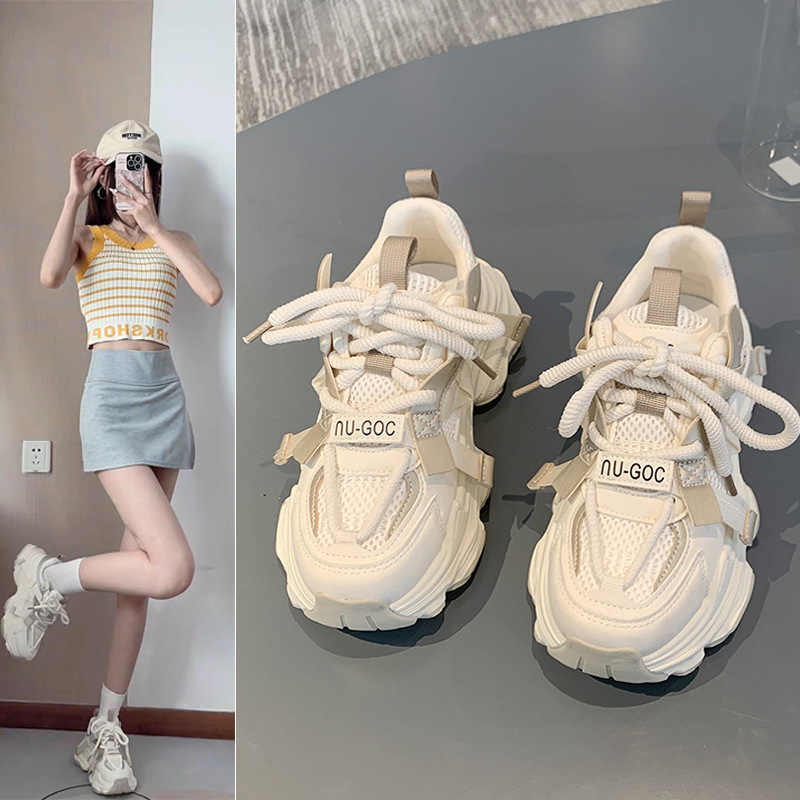 老爹鞋女款2025新款秋季鞋女老爹鞋女款内增高运动鞋女厚底老爹鞋