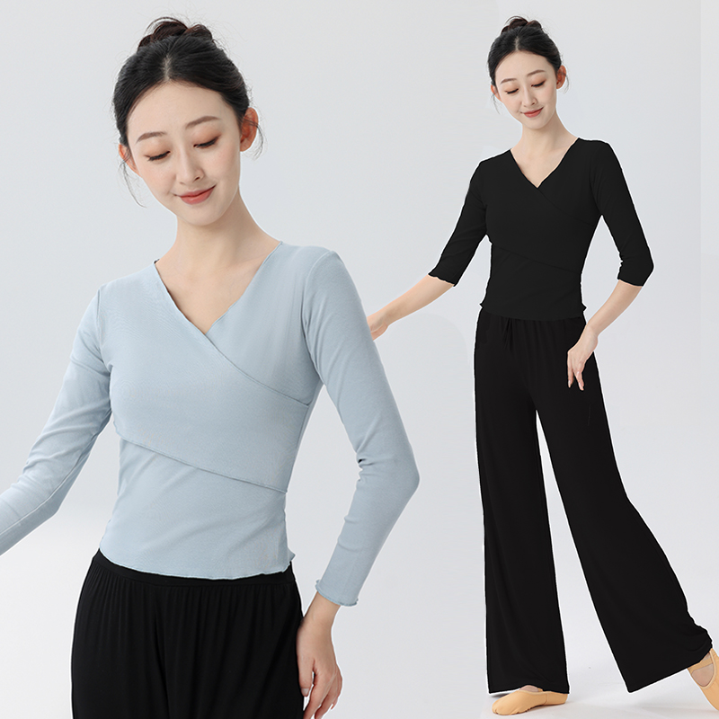 现代舞练功服套装女成人古典舞上衣专业中国舞蹈服专业形体训练服