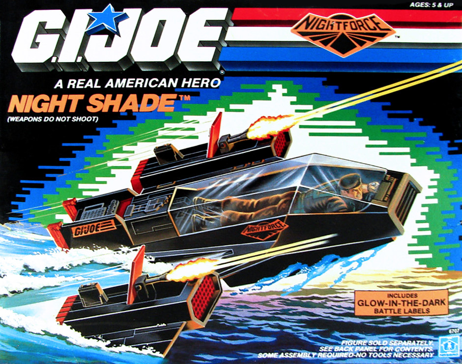 特种部队 GIJOE 老版 兵人 载具 1988年 夜袭队暗夜黑影号 1:18