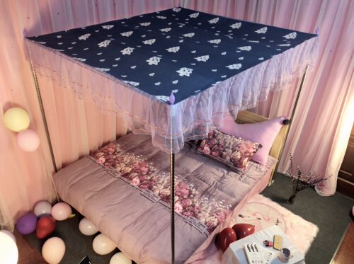 防尘顶家用盖布遮光挡风双人蚊帐