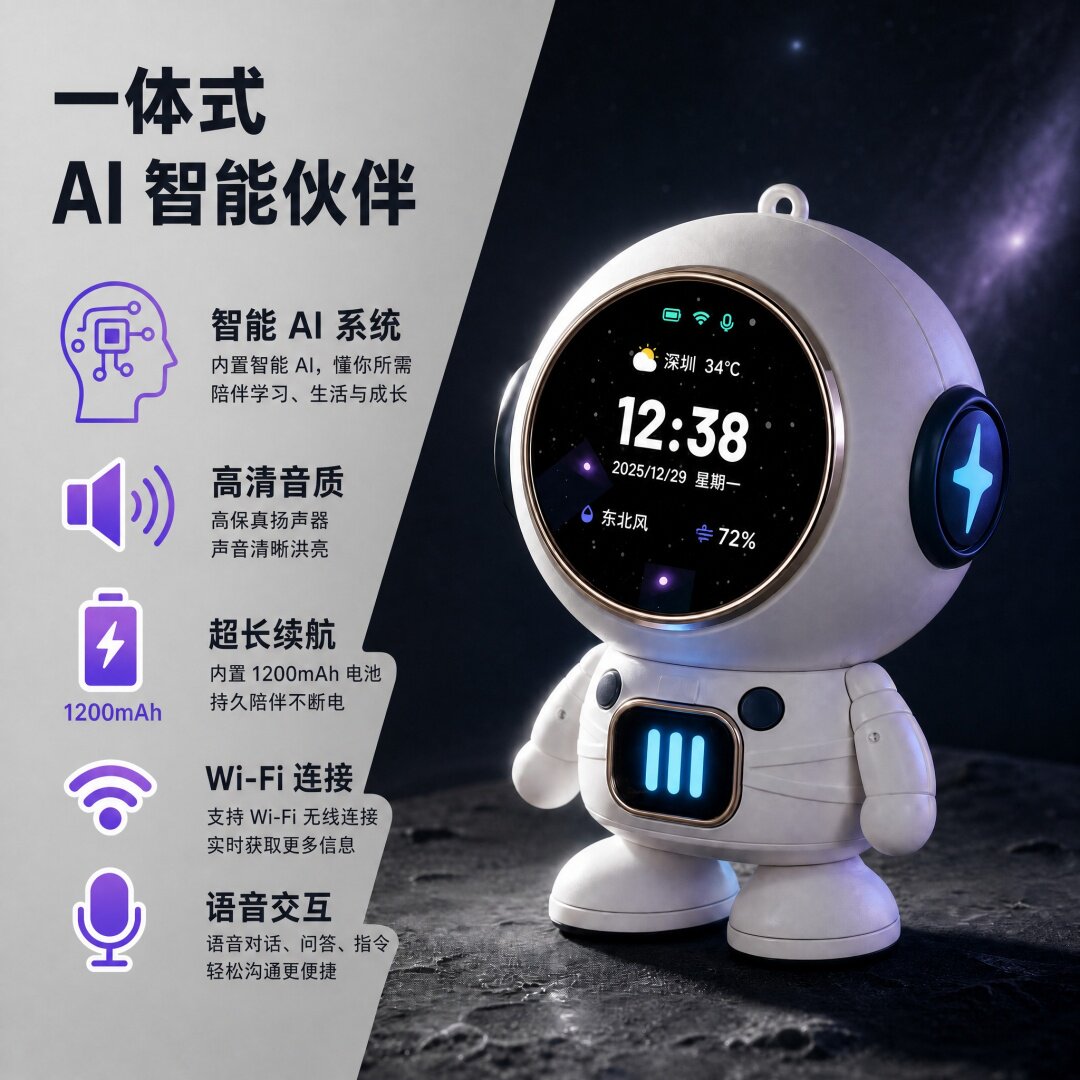 宇航员AI智能机器人大模型音响