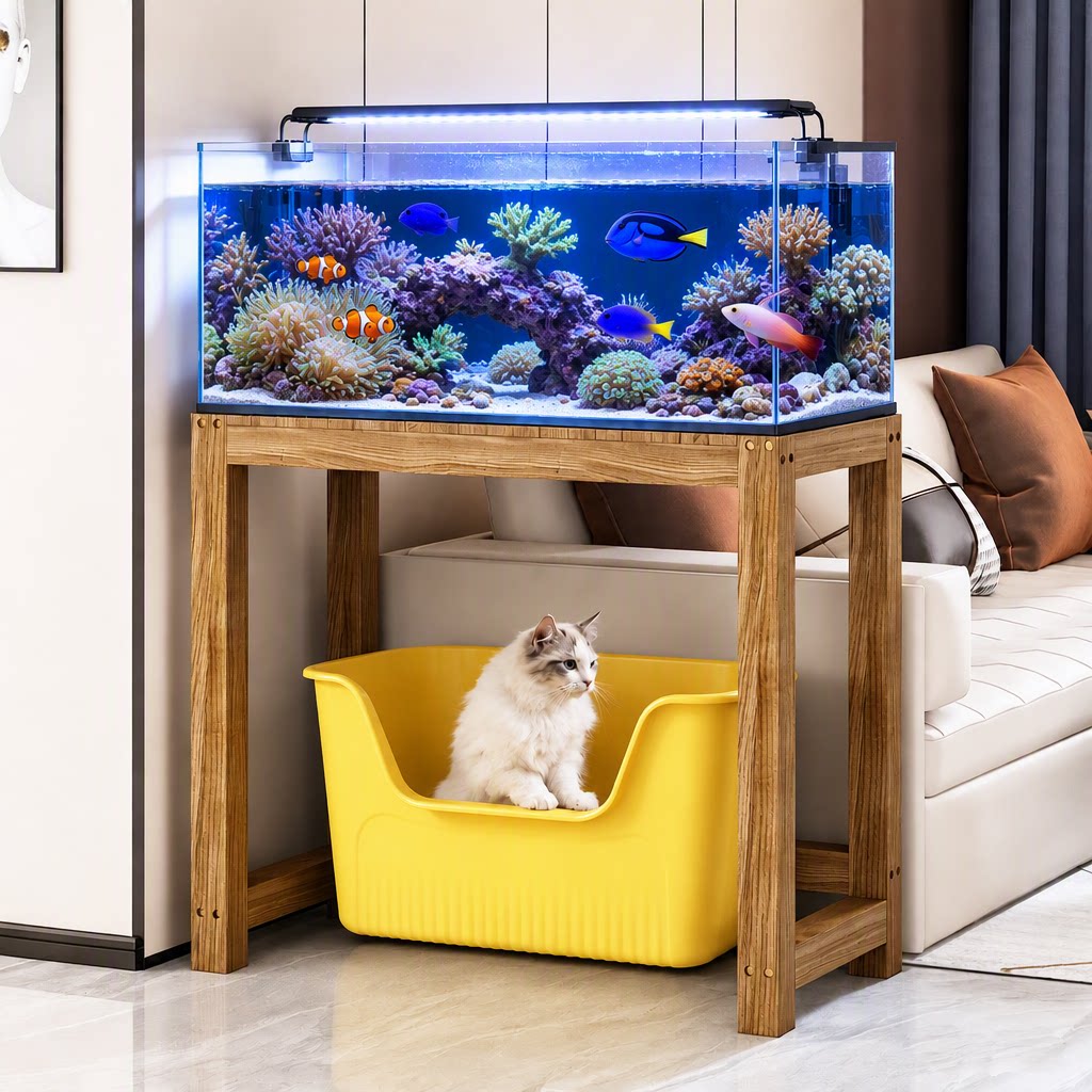 超强承重小桌子水族箱底柜底座图片
