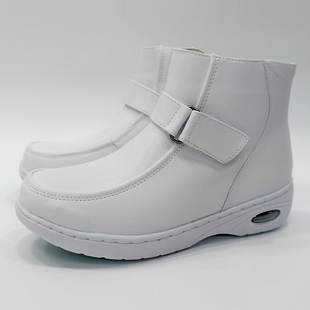 医院护士鞋棉鞋女冬季软底冬加绒加厚气垫医护短靴秋冬款增高棉靴