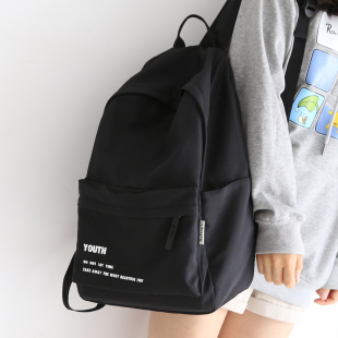 NR简约大容量背包男双肩包书包女大学生初中生旅行双肩背包登山包