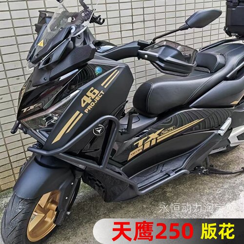 天鹰TX250贴纸版花车身改色膜