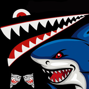 适用铃木GW250转向灯贴膜车身外壳贴电动踏板车鲨鱼牙齿防水车花