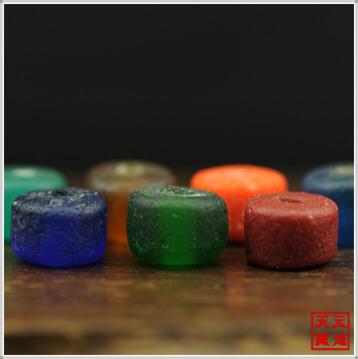 多色库存老琉璃桶珠隔珠散珠佛珠念珠古法手串项链DIY银饰品配件