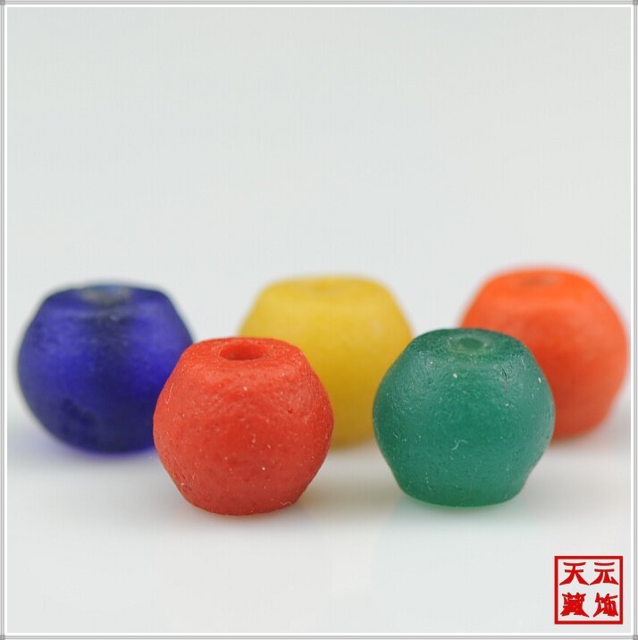 直径10mm库存老琉璃鼓珠隔珠桶珠散珠佛珠菩提项链手串DIY配饰件