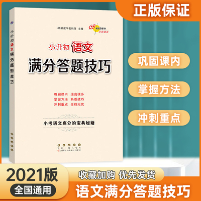 2021版 小升初语文满分答题技巧小考语文高分宝典秘籍 小学语文专项训练语文总复习小考资料