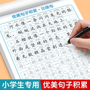 优美句子积累大全小学生专用练字帖语文每日一练二三年级优美句子积累与仿写四五六年级作文素材好词好句摘抄楷书钢笔书法纸描红本