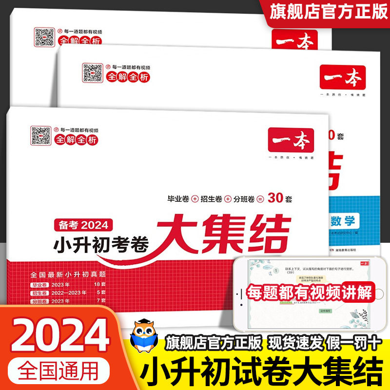 2024春新版一本【小升初】考卷大集结精选真题赠视频讲解语文数学英语小升初真题试卷小学毕业升学考试模拟卷六年级升学试卷全国版 书籍/杂志/报纸 小学教辅 原图主图