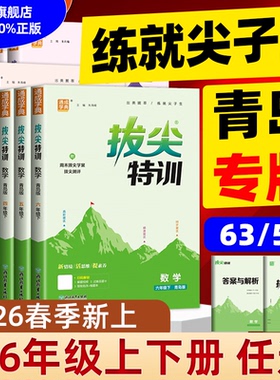 【青岛版六三制】2026春拔尖特训一二三四五六年级下册青岛五四制数学语文英语人教外研版小学教材同步训练练习册天天练提优训练63