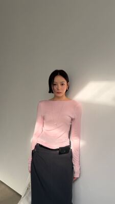 WAITMORE春季新款两面穿打底衫女