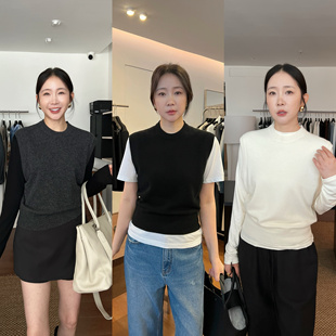 WIDELIA针织背心休闲复古慵懒叠穿马甲2024早秋显瘦针织衫上衣女