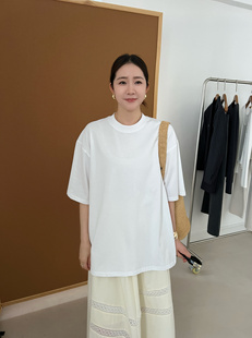 T恤女 WIDELIA夏季 韩版 慵懒简约百搭休闲上衣宽松显瘦大版 圆领短袖