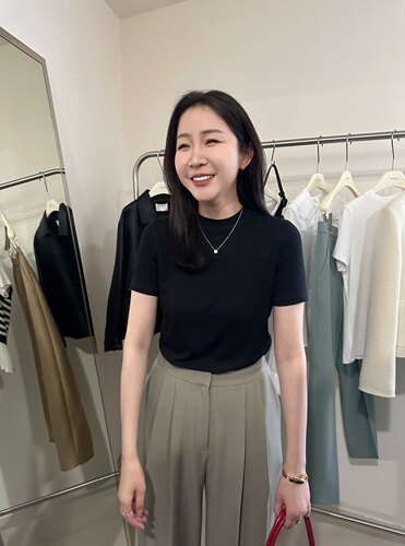 widelia百搭短袖纯色短款T恤女