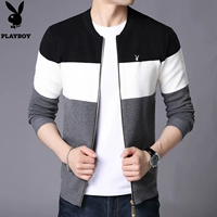 Playboy Xuân và Thu nam Dệt kim Áo len Thanh niên Áo len nam Áo khoác nam Xu hướng áo khoác mỏng - Áo len áo cardigan nam