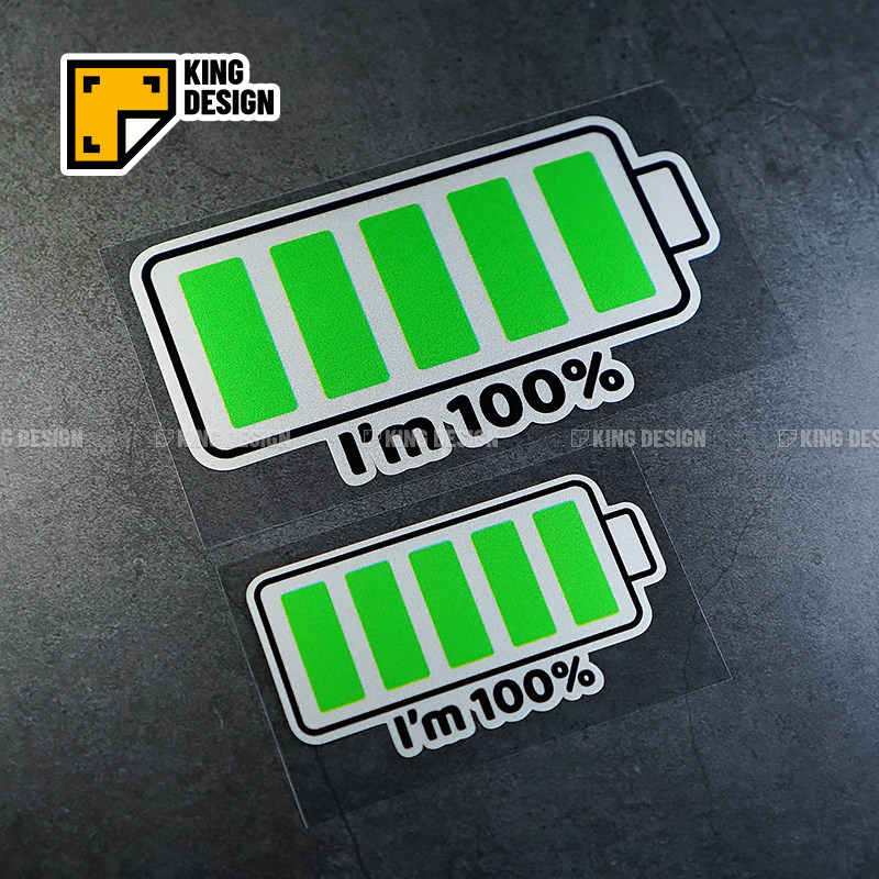 国王车贴电动车贴纸个性改装反光贴充电满格电车车尾划痕遮挡遮盖