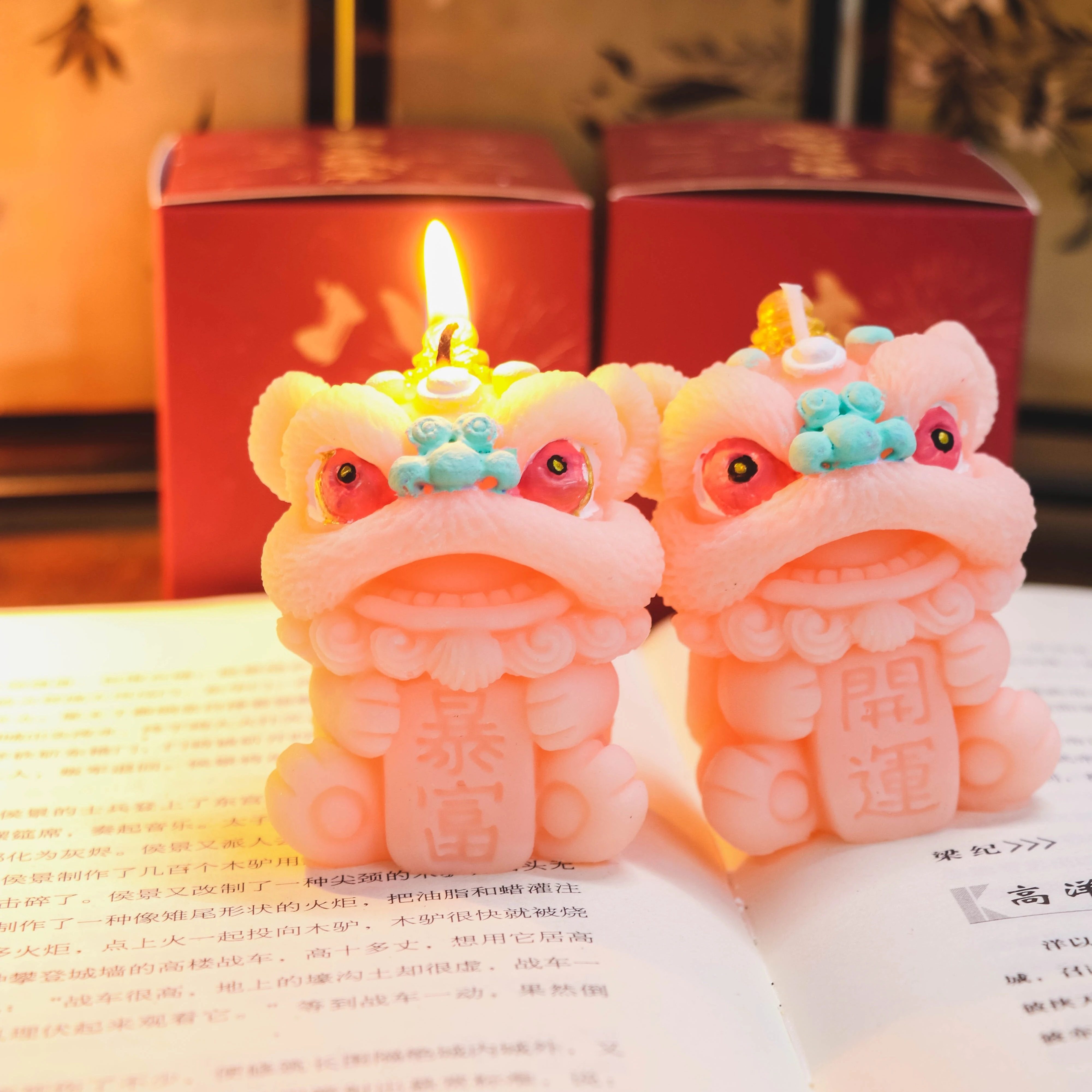 醒狮香薰蜡烛礼盒送女生持久摆件图片