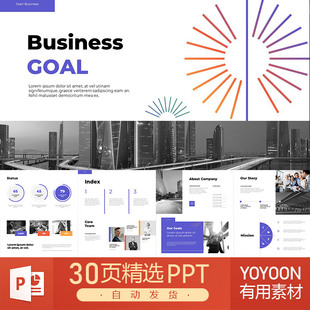 业务目标市场部营销部门经理业务业绩数据总结分析提案PPT模板