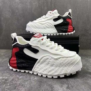 跨境美国本土仓代发新款男鞋春秋款百搭运动休闲内增高厚底老爹鞋