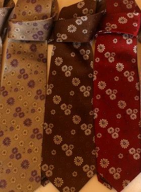 礼品男士新款南京云锦研究所吉祥云锦 灰色小花纳米云锦领带缺货H