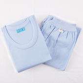 中老年男士 圆领全棉打底套装 40支大码 加密纯棉秋衣秋裤