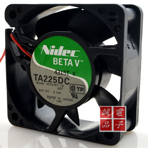 原装NIDEC尼迪克TA225DC M33497-16 6025 24V 0.14A  6CM散热风扇