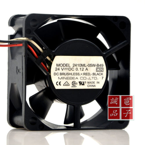 原装 NMB 2410ML-05W-B49 6025 24V 0.12A 停转报警 变频器风扇