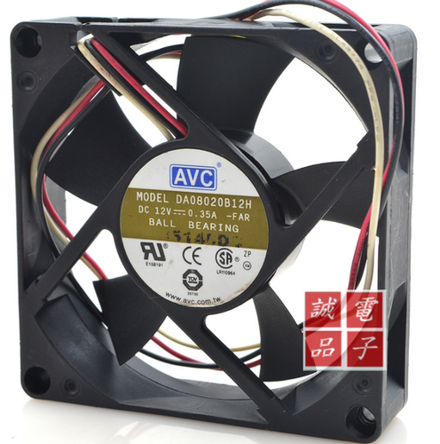 原装AVC 8020 12V 0.35A DA08020B12H 8CM3线 带检测 双滚珠风扇