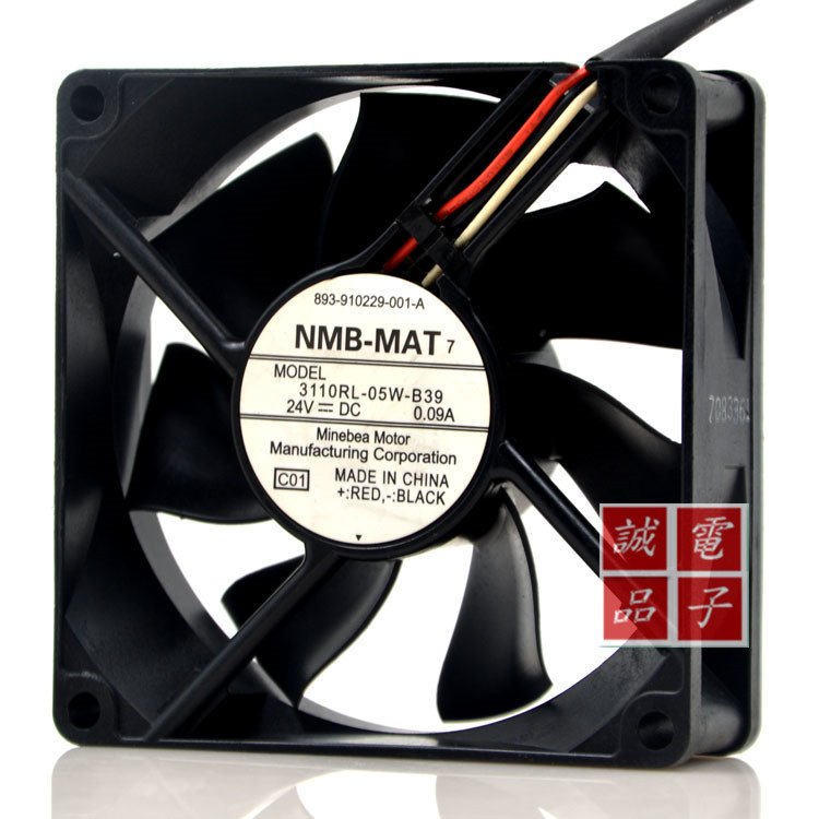 NMB-MAT7 3110RL-05W-B39 24V 0.09A 8CM 8025 3线复印机散热风扇