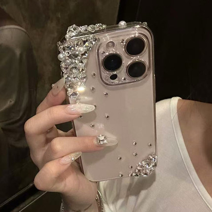 适用苹果16promax手机壳新款水钻奢华高级感iPhone15保护套14网红超火女款13promax防摔壳12硬壳16小香风个性