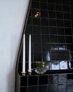 100 手工砖 100mm黑色复古厨房卫生间浴室墙砖地砖现代简约风格